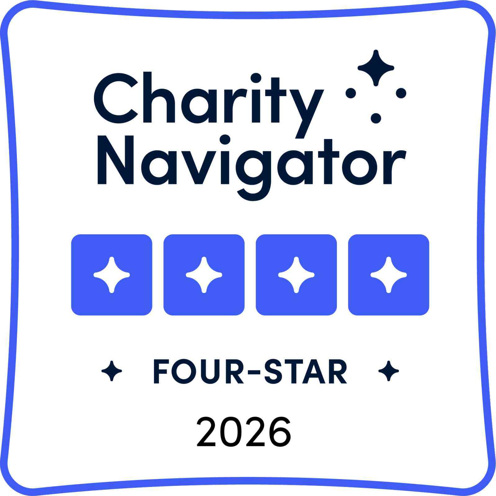 Charity Navigator 4 star badge 2026